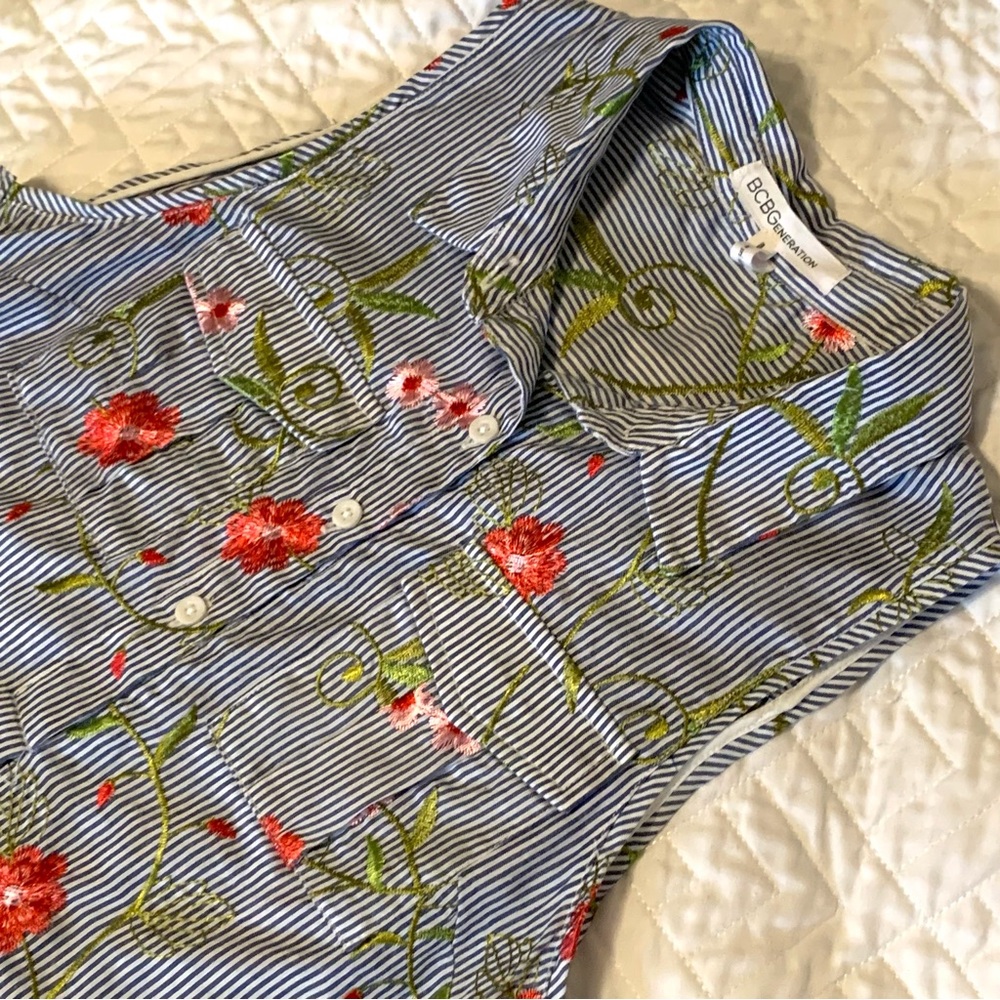 BCBGeneration Embroidered Shirt Dress - Picture 5 of 15